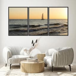 Kit Quadros Decorativos Pôr Do Sol