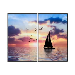 Kit Quadros Decorativos Pôr Do Sol