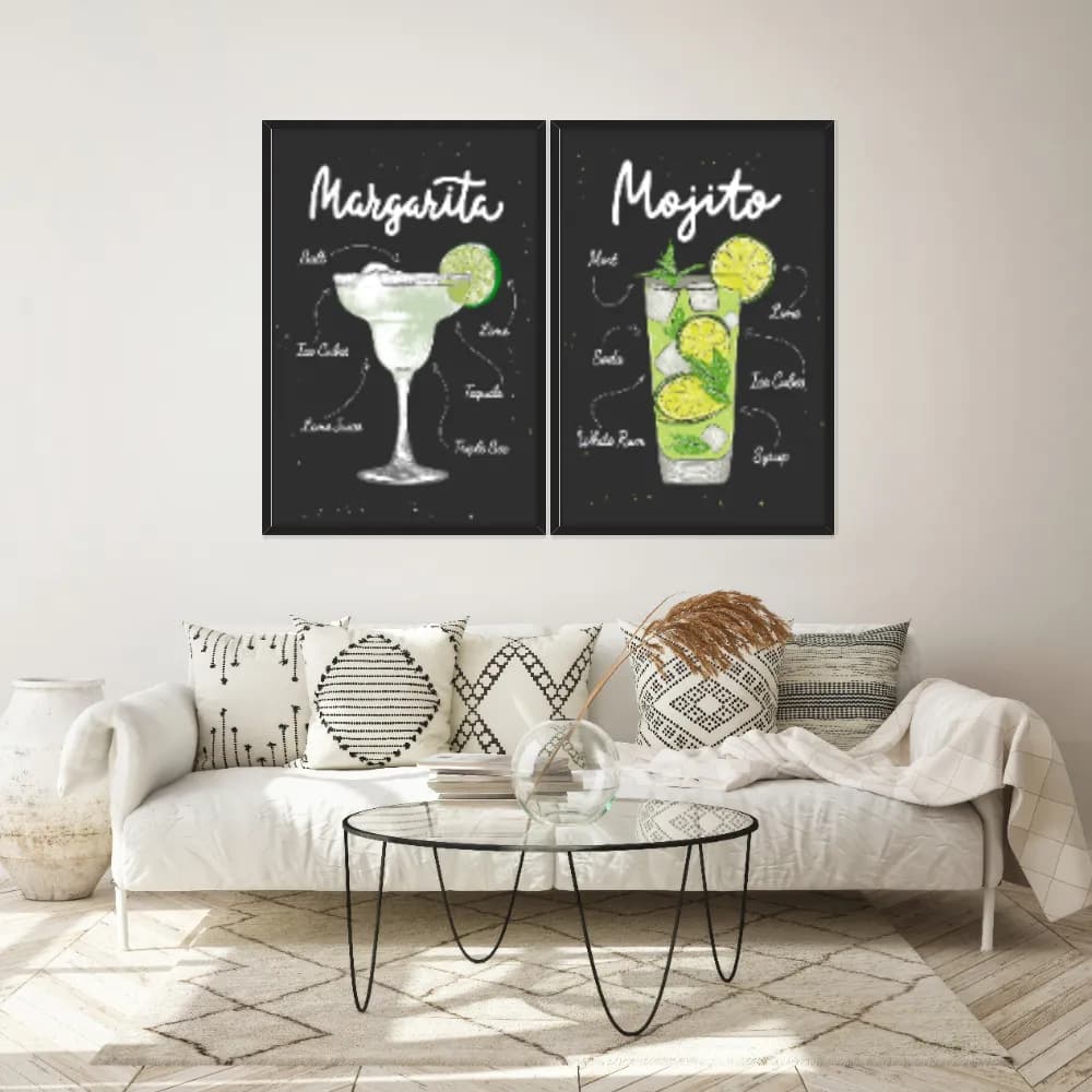 Kit Quadros Decorativos Drink