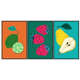 Kit Quadros Decorativos Frutas