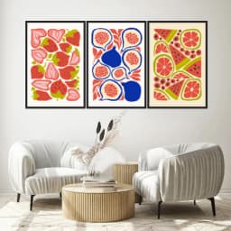 Kit Quadros Decorativos Frutas