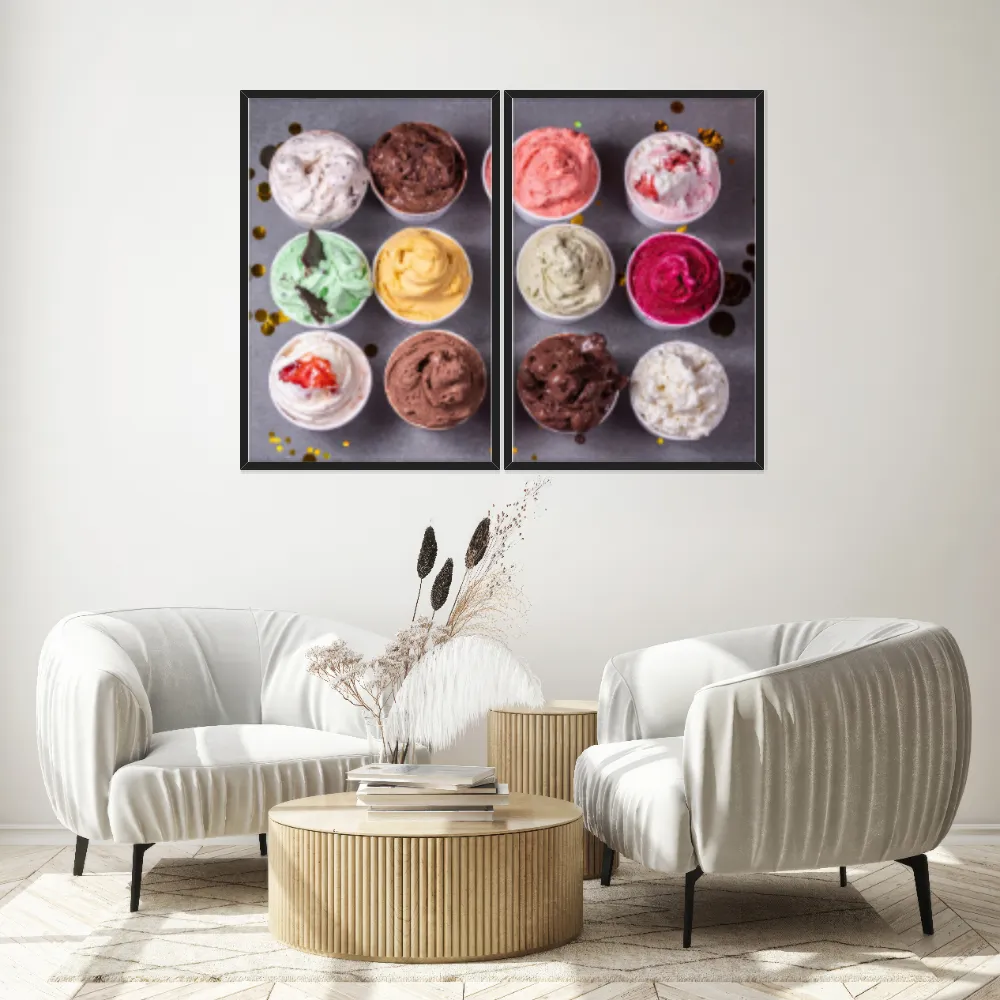 Kit Quadros Decorativos Sorvete