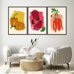 Kit Quadros Decorativos Pimenta