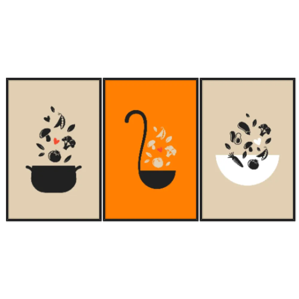 Kit Quadros Decorativos Panela