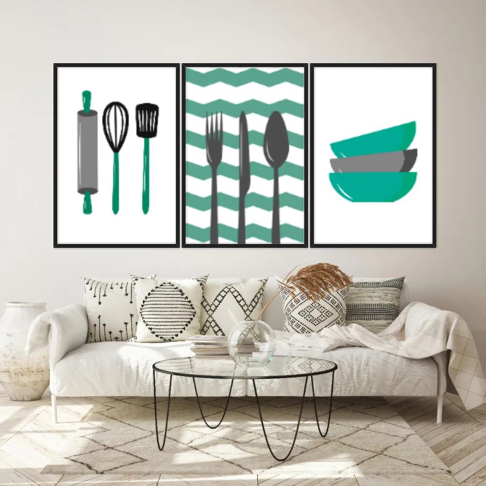 Kit Quadros Decorativos Colheres