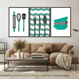 Kit Quadros Decorativos Colheres