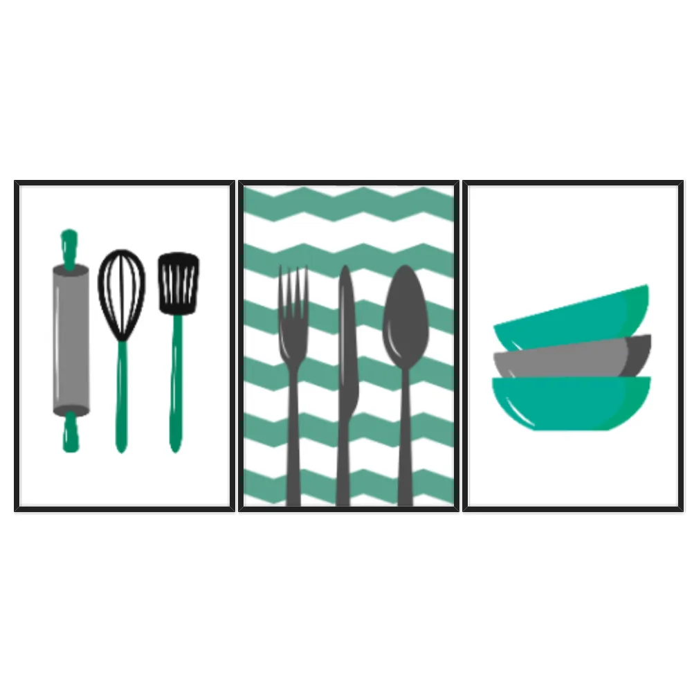 Kit Quadros Decorativos Colheres