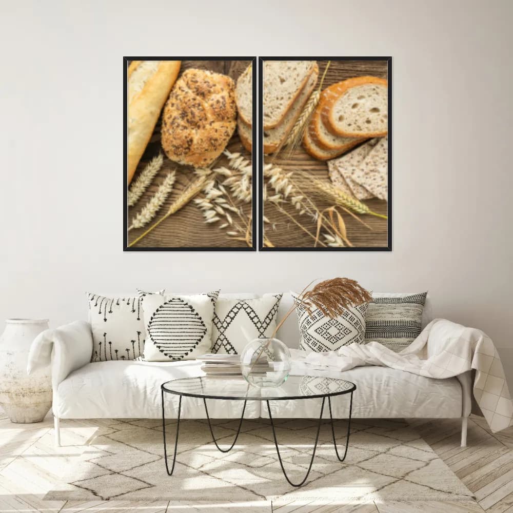 Kit Quadros Decorativos Pães
