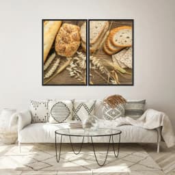 Kit Quadros Decorativos Pães