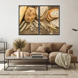 Kit Quadros Decorativos Pães