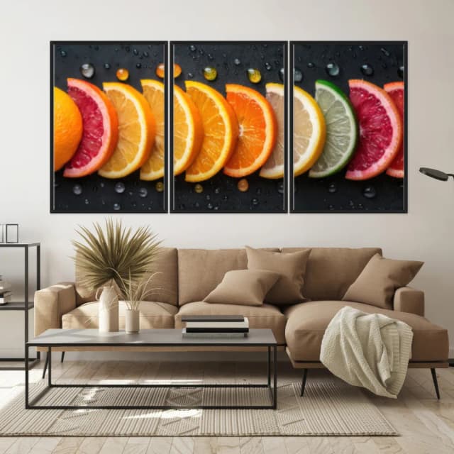 Kit Quadros Decorativos Frutas