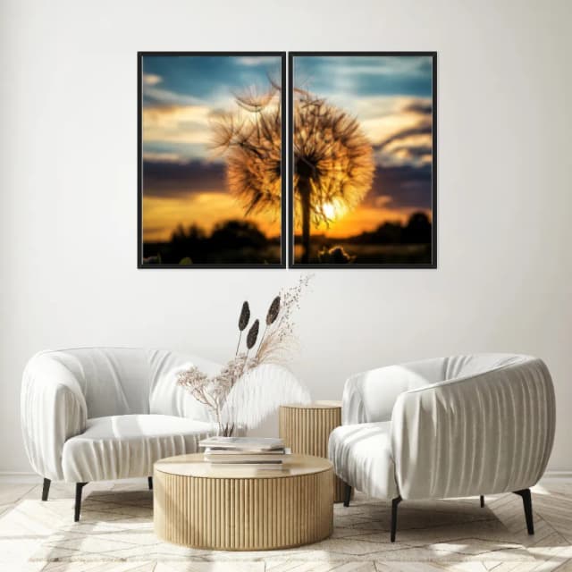 Kit Quadros Decorativos Dente De Leão