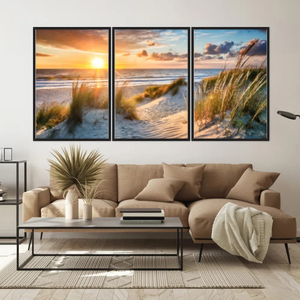 Kit Quadros Decorativos Pôr Do Sol
