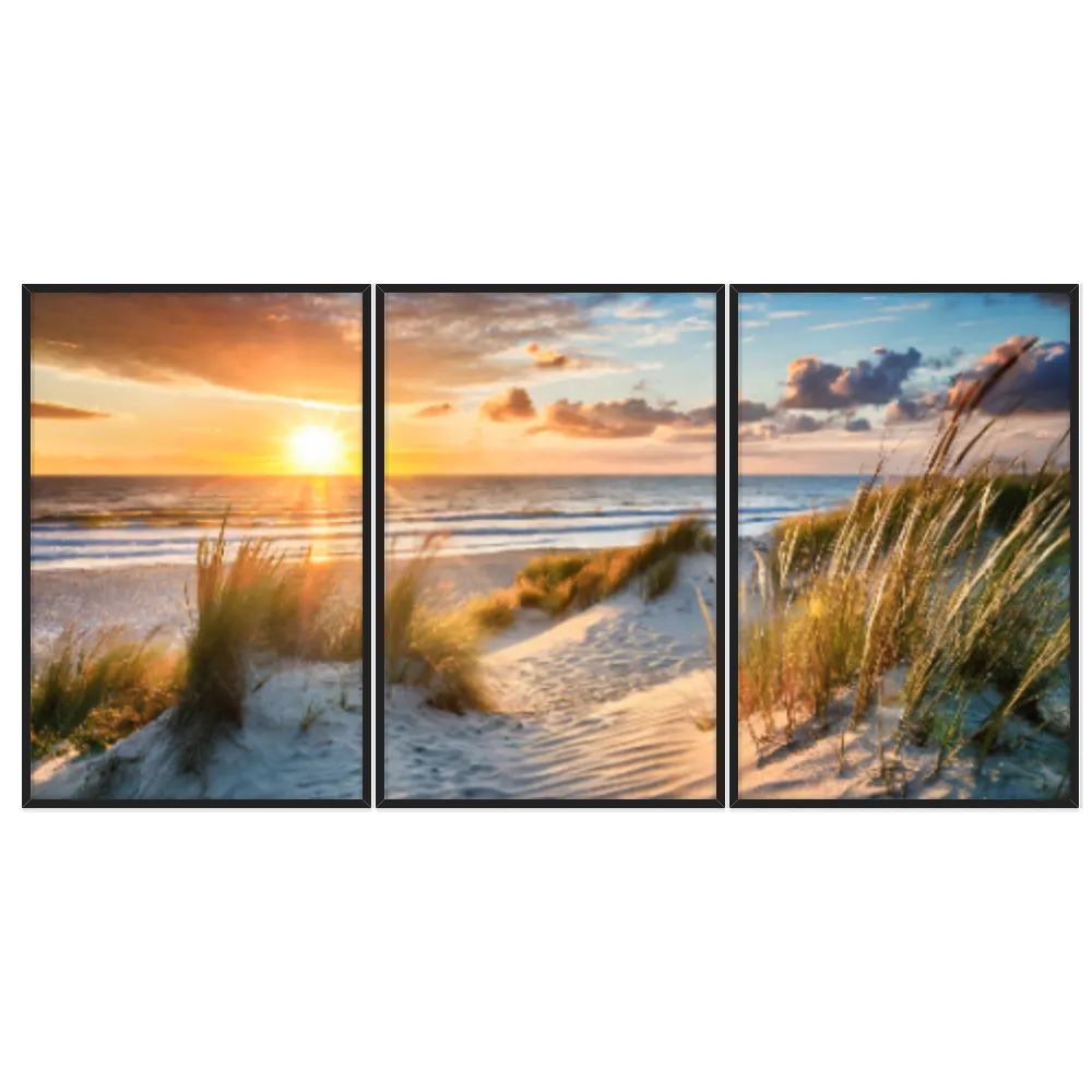 Kit Quadros Decorativos Pôr Do Sol
