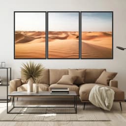 Kit Quadros Decorativos Dunas De Areia