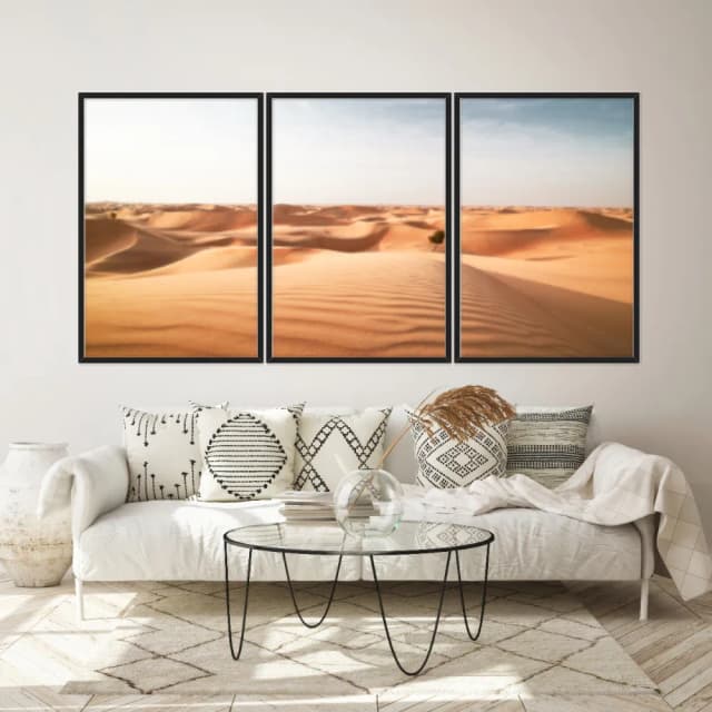 Kit Quadros Decorativos Dunas De Areia