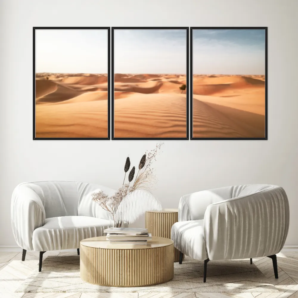 Kit Quadros Decorativos Dunas De Areia