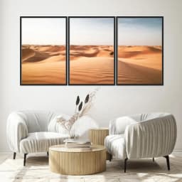 Kit Quadros Decorativos Dunas De Areia