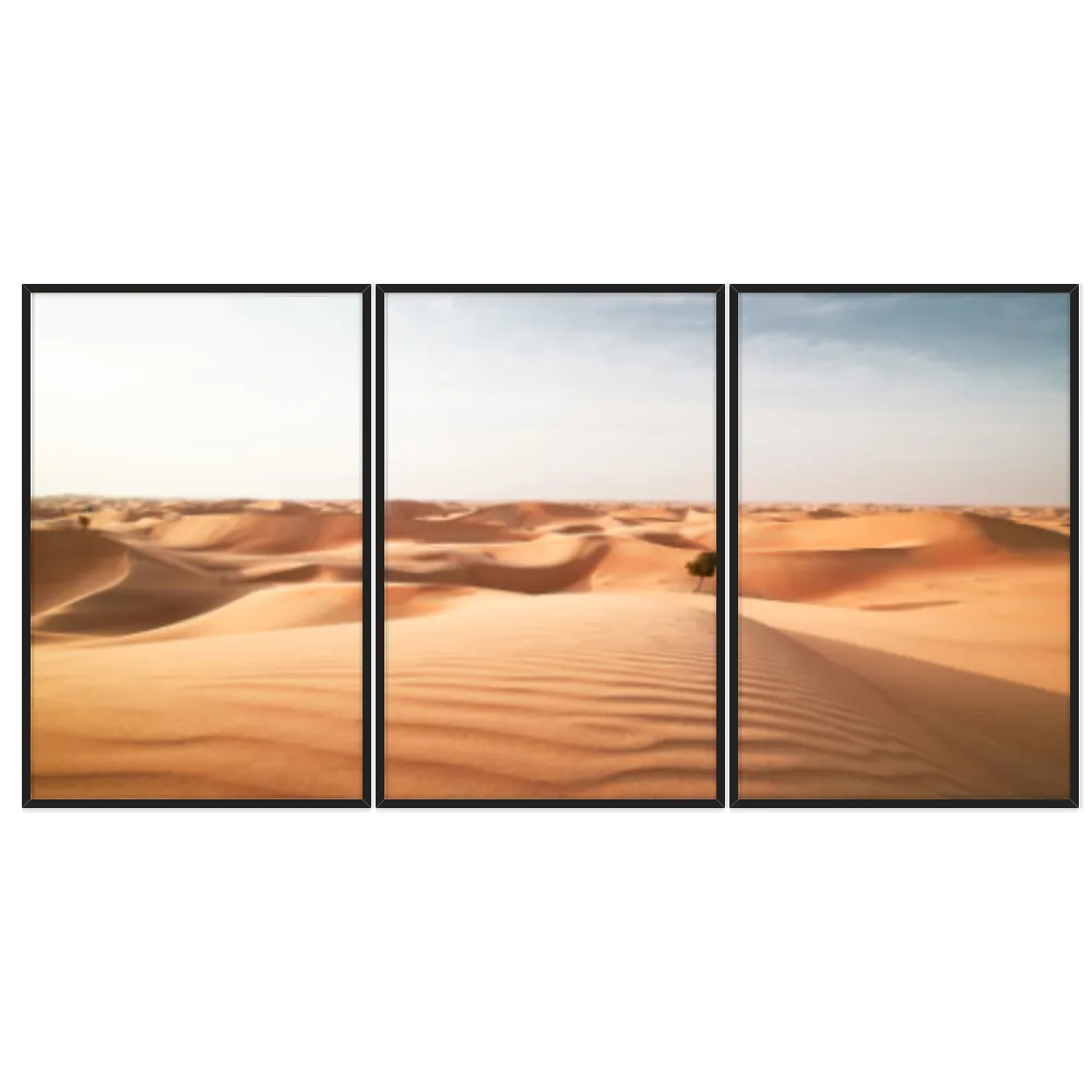 Kit Quadros Decorativos Dunas De Areia