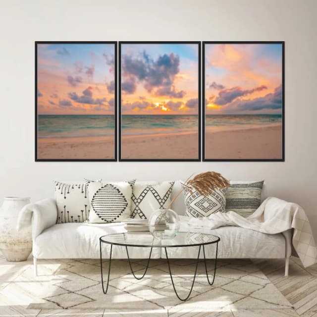 Kit Quadros Decorativos Pôr Do Sol