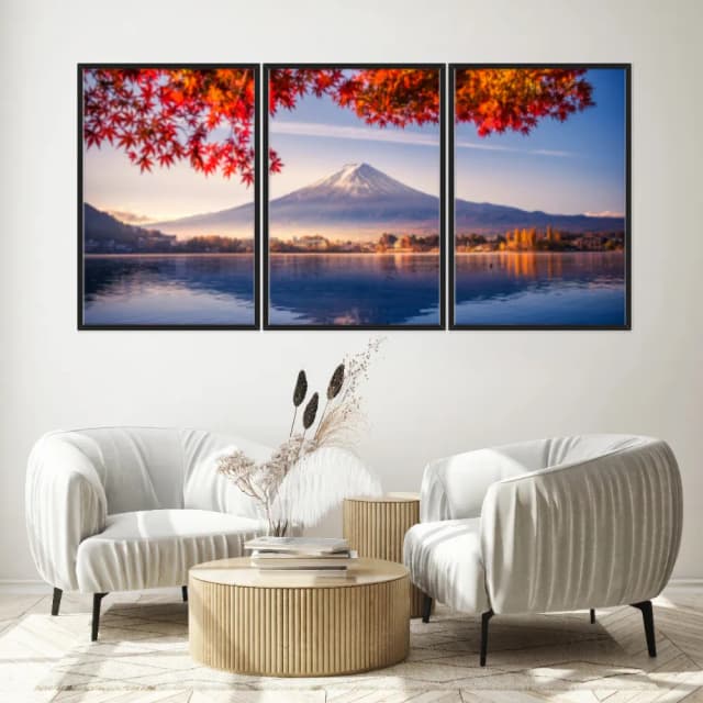 Kit Quadros Decorativos Monte Fuji
