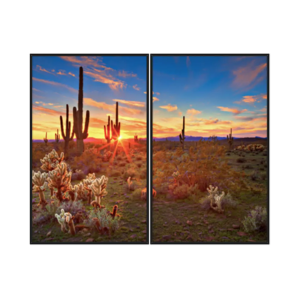 Kit Quadros Decorativos Pôr Do Sol
