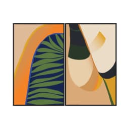 Kit Quadros Decorativos Planta Abstrata