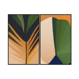 Kit Quadros Decorativos Planta Abstrata