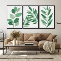 Kit Quadros Decorativos Planta Abstrata