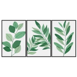 Kit Quadros Decorativos Planta Abstrata
