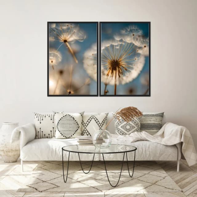 Kit Quadros Decorativos Dente De Leão