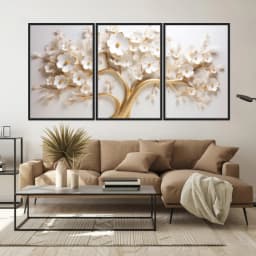 Kit Quadros Decorativos Árvore 3D