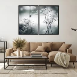 Kit Quadros Decorativos Flor Neve