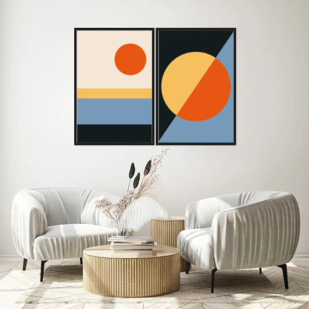Kit Quadros Decorativos Geométrico