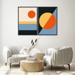 Kit Quadros Decorativos Geométrico