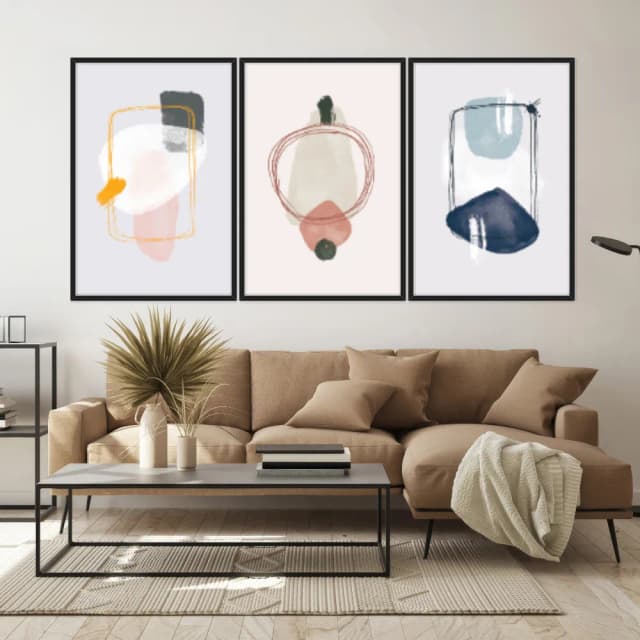 Kit Quadros Decorativos Minimalista