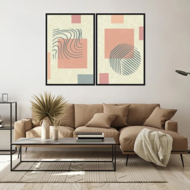 Kit Quadros Decorativos Figuras Geométricas