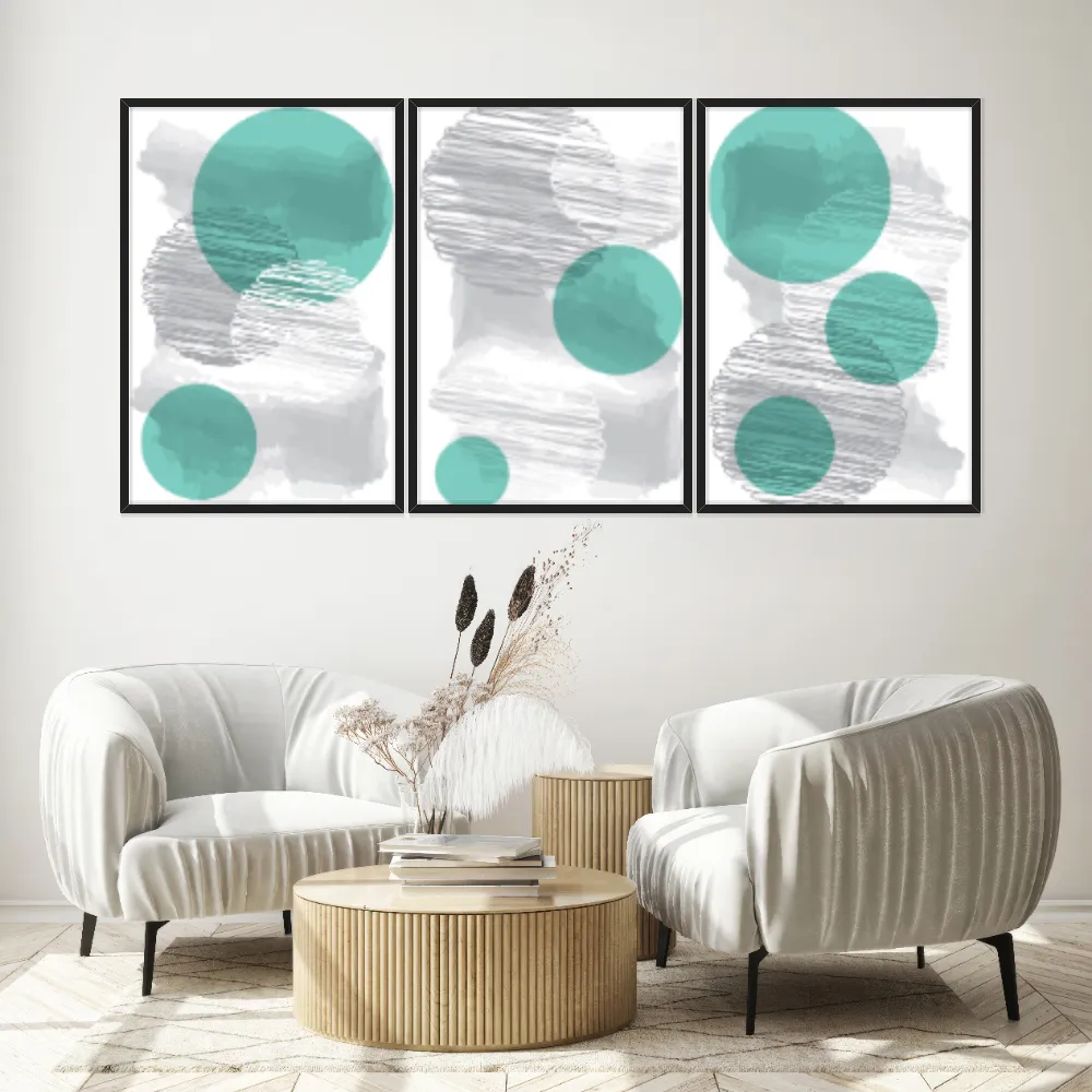 Kit Quadros Decorativos Geométrico