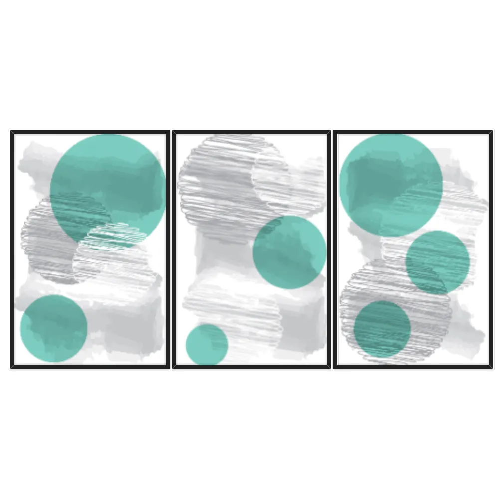 Kit Quadros Decorativos Geométrico