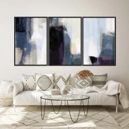Kit Quadros Decorativos Pintura Abstrata