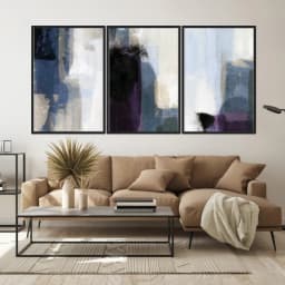 Kit Quadros Decorativos Pintura Abstrata