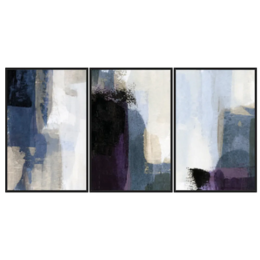 Kit Quadros Decorativos Pintura Abstrata