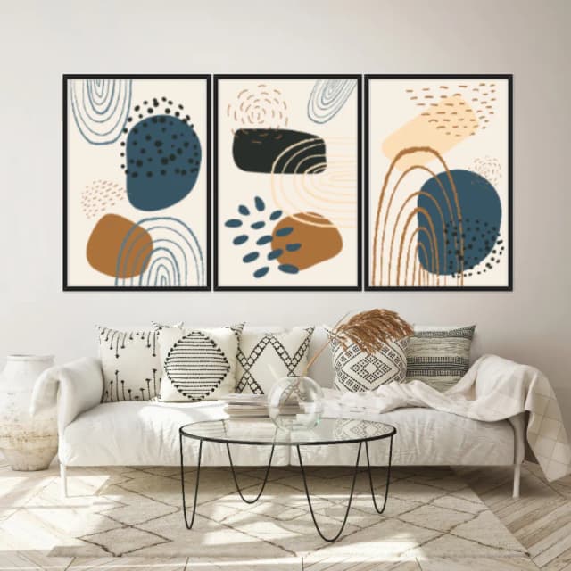 Kit Quadros Decorativos Formas Boho