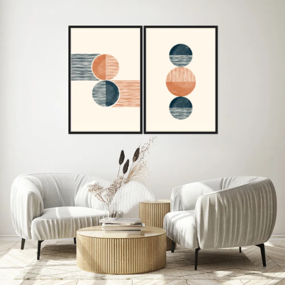 Kit Quadros Decorativos Geométrico