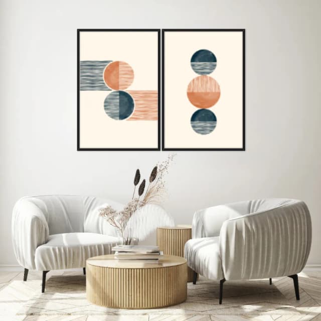 Kit Quadros Decorativos Geométrico