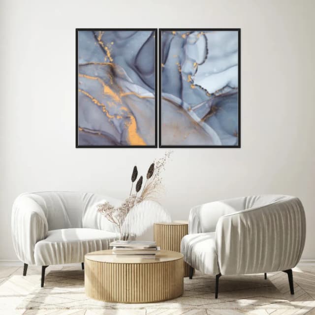 Kit Quadros Decorativos Mármore