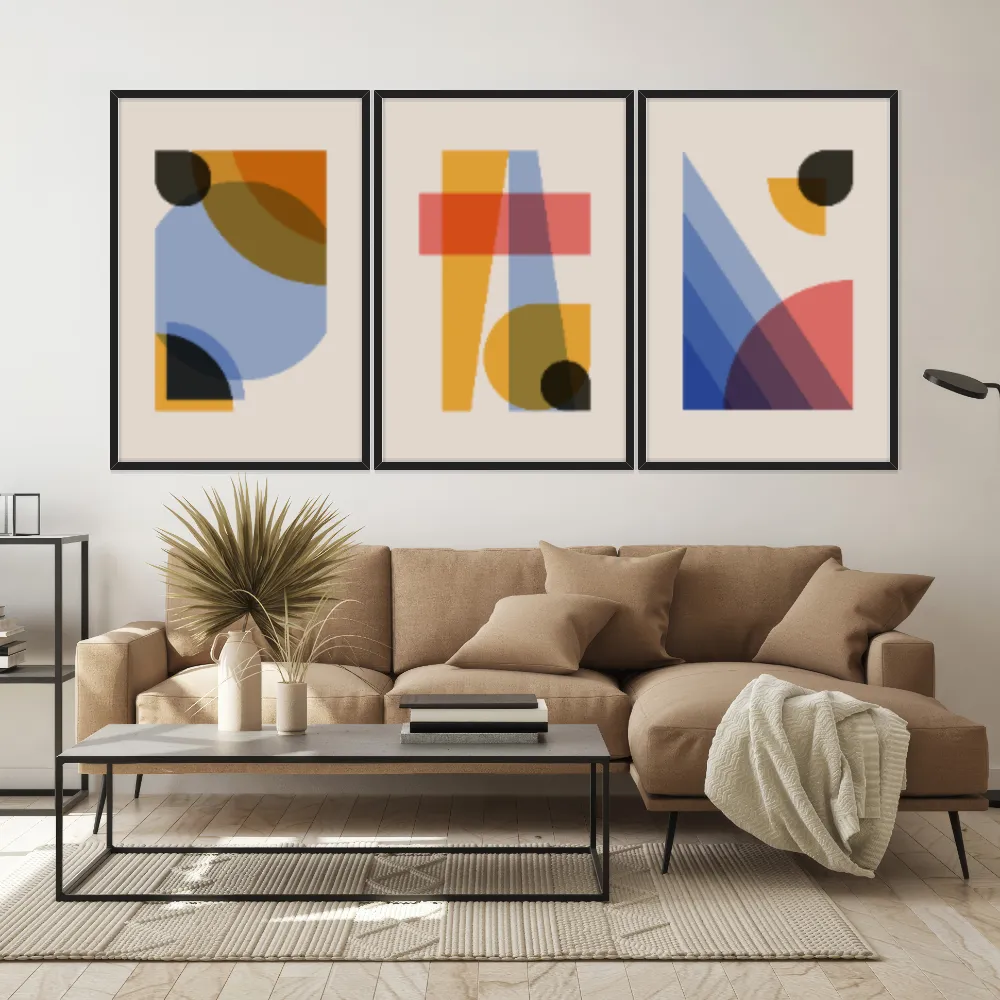 Kit Quadros Decorativos Geométrico
