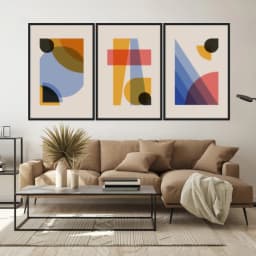 Kit Quadros Decorativos Geométrico