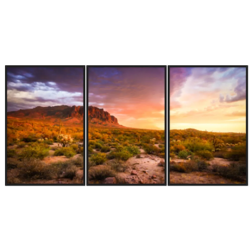 Kit Quadros Decorativos Pôr Do Sol