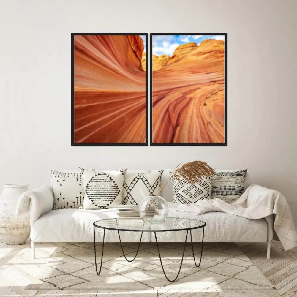 Kit Quadros Decorativos Ondas